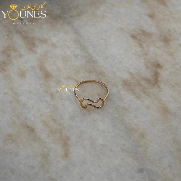 انگشتر طلا موج مینیمال